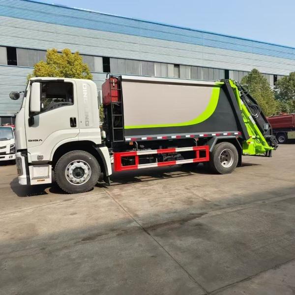 Compression Garbage Truck , Isuzu Garbage Compactor Truck For Refuse Transport