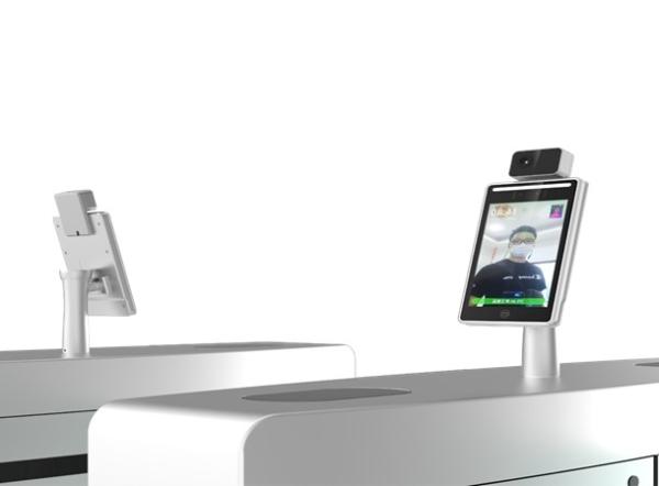 Turnstile Gate Face Recognition Terminal 0.5-1.5m for Temperature Measurement