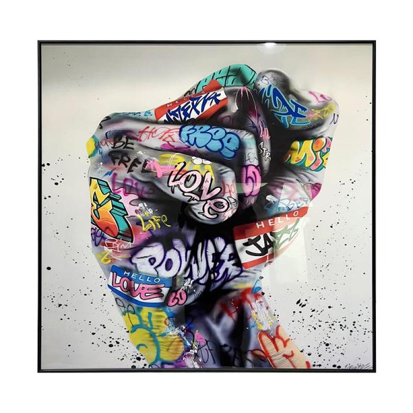 OEM ODM Graffiti Crystal Porcelain Painting Digital Print For Modern Living Room Decor