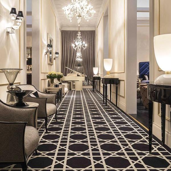 Axminster Hotel Carpet for in Meeting Room Fireproof Wool Nylon Printed Stock Carpets