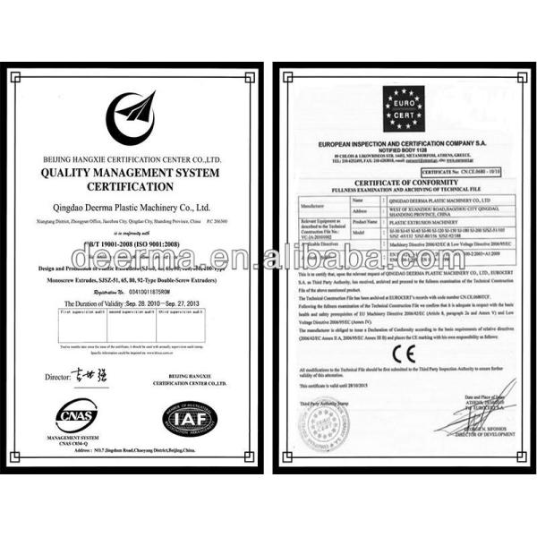 Machine d'extrusion de polyéthylène de 65 mm 80 kg/h - 120 kg/h Extruseur de tuyaux PE