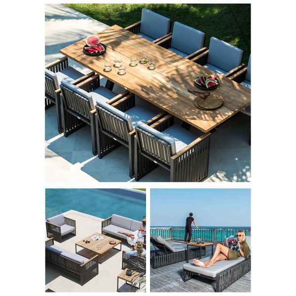 Patio Sofa Chair Sale Aluminum Alloy High Quality Modern Rattan Garden Furniture Set