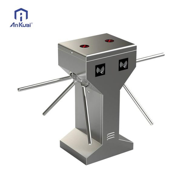 Semi-Automatic Vertical Tripod Turnstile with 600mm Passage Bi-Directional Access and Stainless Steel Construction