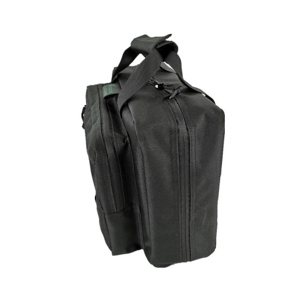 Lockable Leather Range Bag Pistol Soft Canvas Range Bag Double Layer
