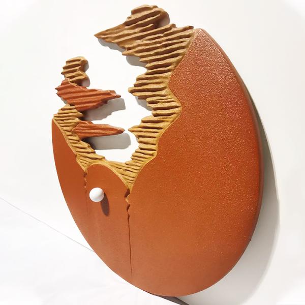 Living Room Wall Art Decor 3D Relief Painting Abstract Geometric Design 100cm Handmade