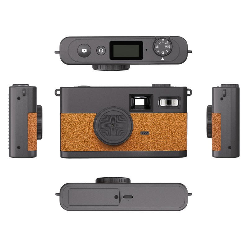 Retro Easy to Use Screenless CMOS Digital Camera 8MP Photo 8 Mode Filters with LED Flash for Camping Party Photography As Gifts