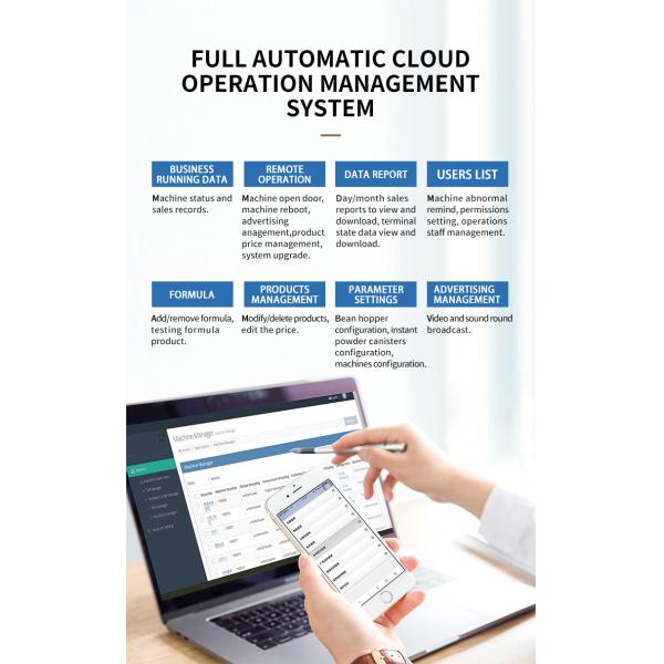 Морозильник включен в стоявшую на полу кофемашину для освежающих кофе.