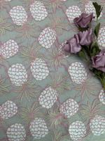 Largura do desgaste 140cm das crianças de Tone Corded Lace Fabric For do abacaxi dois