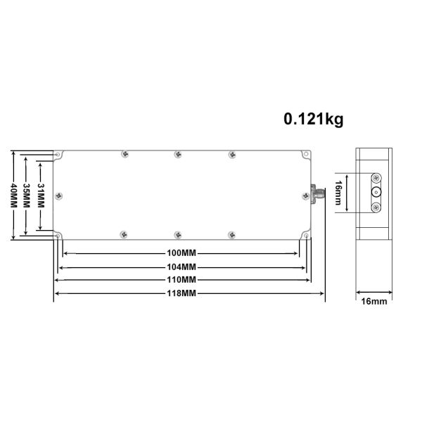 ODM/OEM small size  20W Signal Source Modulation Wireless RF Module for Drone Shielding