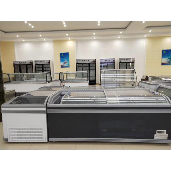 Direct cooling Commercial Chest Freezer Glass Top