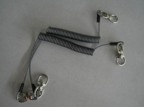 Custom yellow magic tape standard swivel hook D ring for good personal heavy tool tethers