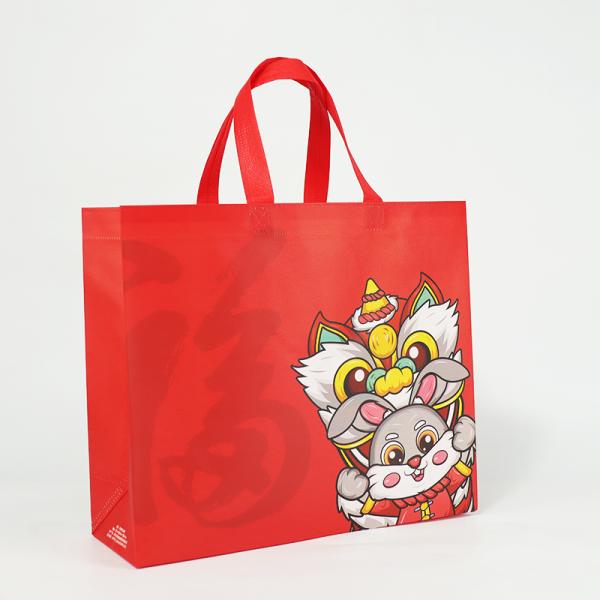 Reusable Tote Bags Laminated Recycle Non Woven Polypropylene Bags For New Year