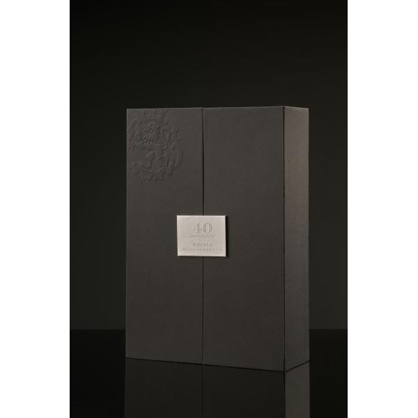 Glitter Magnetic Rigid Luxury Wine Bottle Packaging Cardboard Double Open Handmade Gift Box EVA Insert