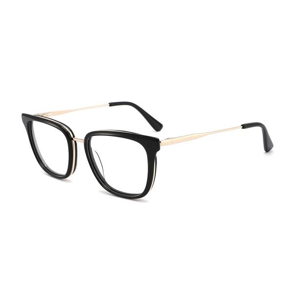 Customize Logo Acetate Metal Glasses Frames , Cateye Clear Glasses For Women