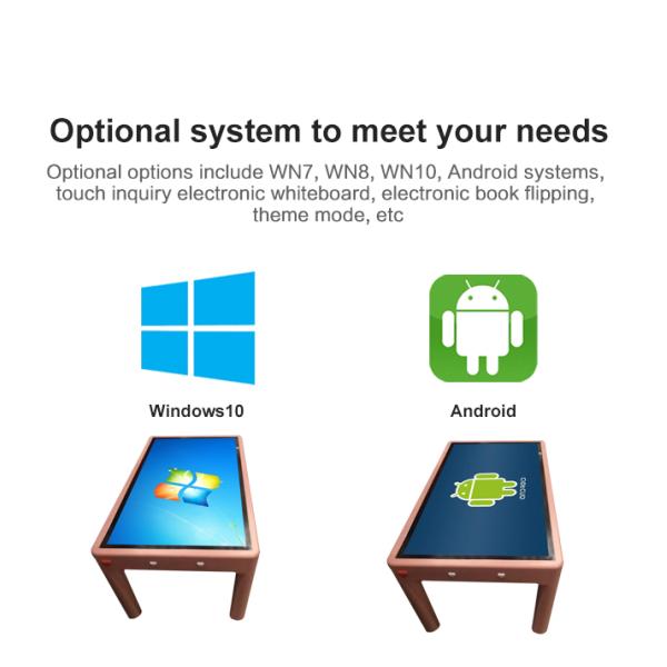 Smart Interactive Touch Screen Table Capacitive Multimedia AIO Touch Screen Coffee Table