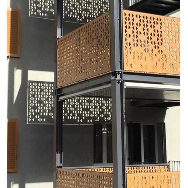 Architectural Ventilating Louver External Outdoor Laser Cut Decorative Cladding System Metal Aluminum Air condition Vent