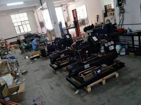 Economical Water Cooled Hermetic Condensing Unit For Vegetable Cold Storage 9 HP