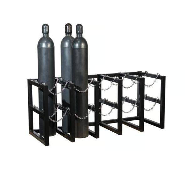 Cremalheira 5 do armazenamento do cilindro de gás de 10 tanques largamente 2 pelo metal profundo Fab Products