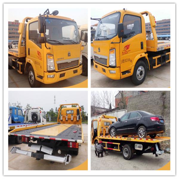 4X2 Small Flatbed Tow Truck 3 Ton 2 Axles 6 Wheels For Sinotruk HOWO CCC Approved