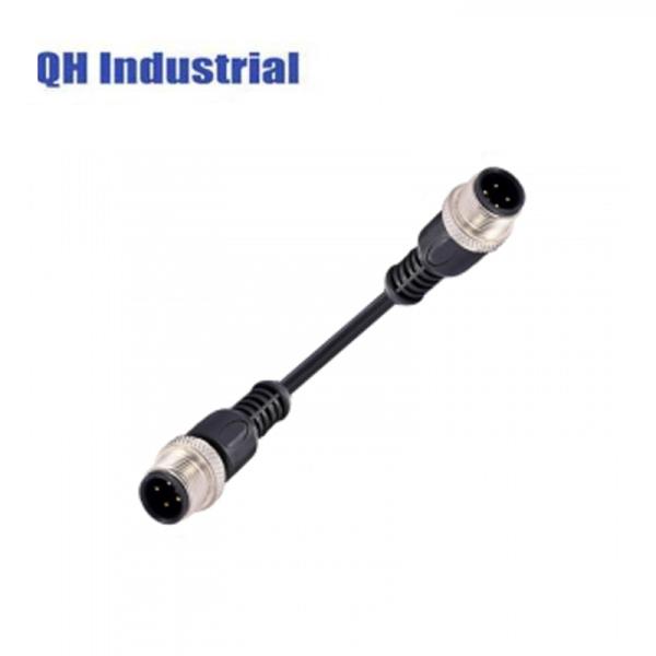 Custom IP67 Waterproof Connector M8 M12 3 4 5 8 12 17 Pin Male Female M12 Cable Industry Connectors
