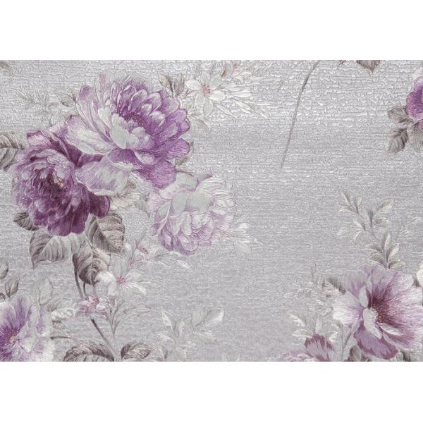 PVC Embossed Wall Covering , Floral Interior Decorating Wallpaper with Country Style