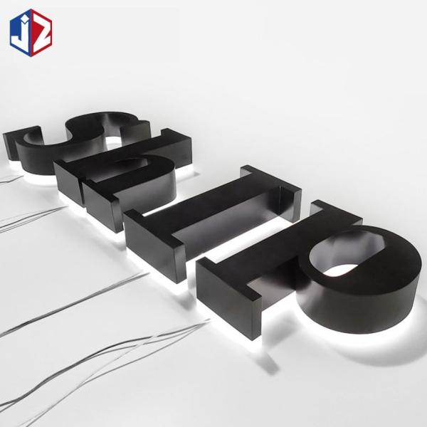 Waterproof LED Backlit Signage Acrylic Black Titanium For Logo