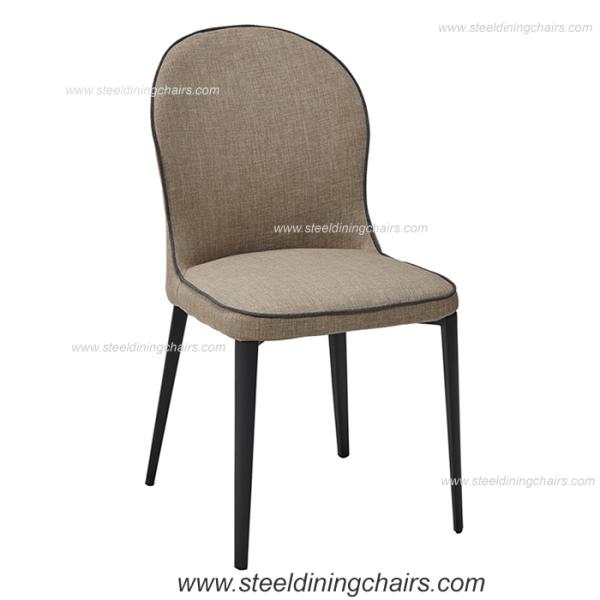 Hotel Home Fabric Covers 50cm 56cm Steel Frame Dining Chairs