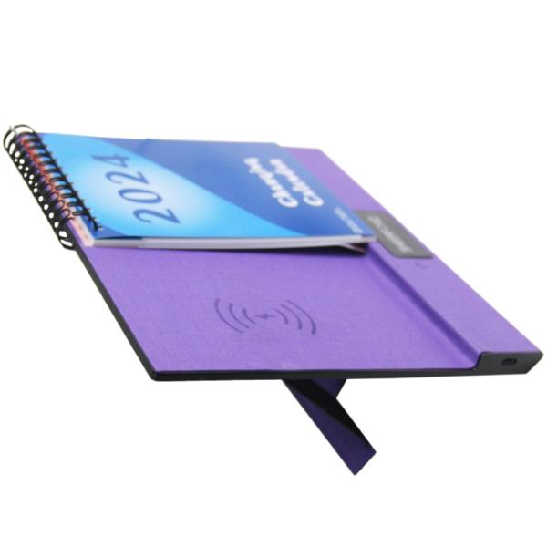 High Quality Customized 2024 Mini  Art Digital Desk -365-Day-Charging Wireless Charger Calendar
