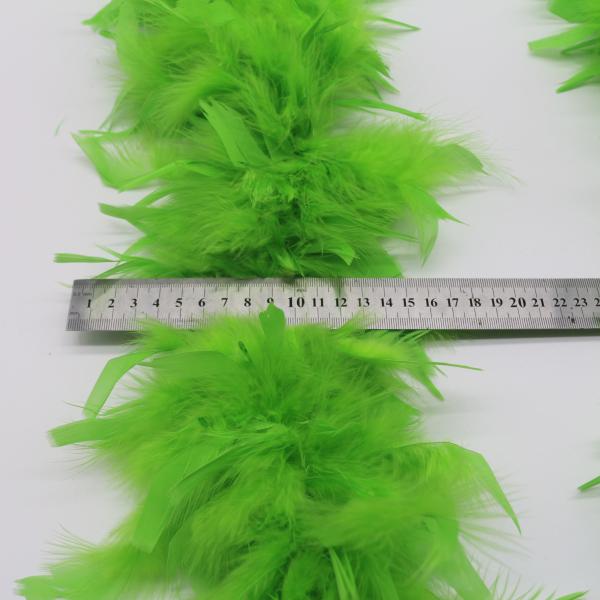 Marabou e Turquia Chandele Boa de Penas, Faca Verde Decoração do Festival