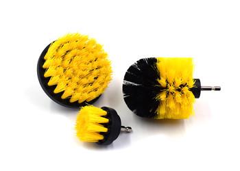 3 Pcs Set Hand Held Power Scrub Brush , Carpet Cleaning Drill Brush