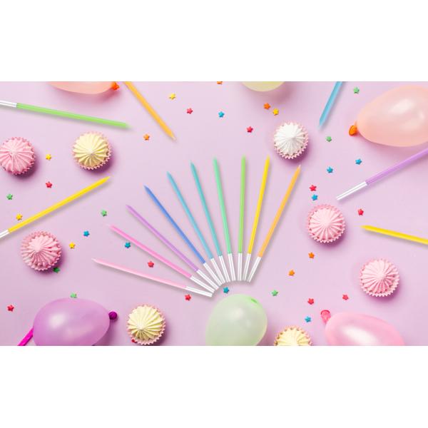 Rainbow Birthday Candles - Colorful Birthday Candle Cake Candles Cupcake Candles For Birthday, Wedding & Lucky