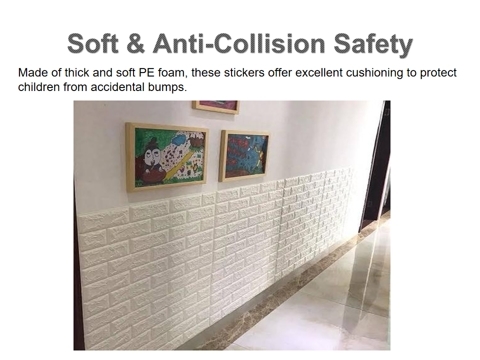 Luxury 3D PE Foam Wall Sticker With Self Adhesive Backing