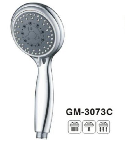 Titanium Brushed Brass Hand Shower Spray Thumb Tab Chrome Hand Held Shower Head