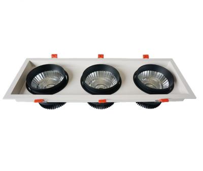 Brilho alto principal de Downlights três do teto do diodo emissor de luz da grade da ESPIGA com alojamento de Alu