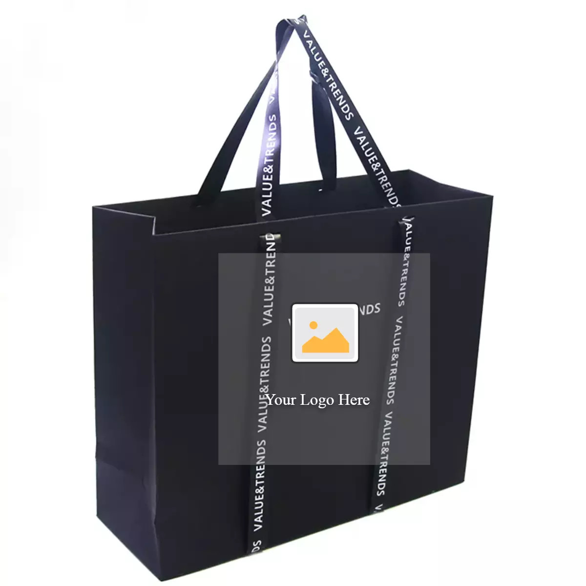 OEM 20x25x10cm персонализировал бумажные сумки одежды с лентой сатинировки