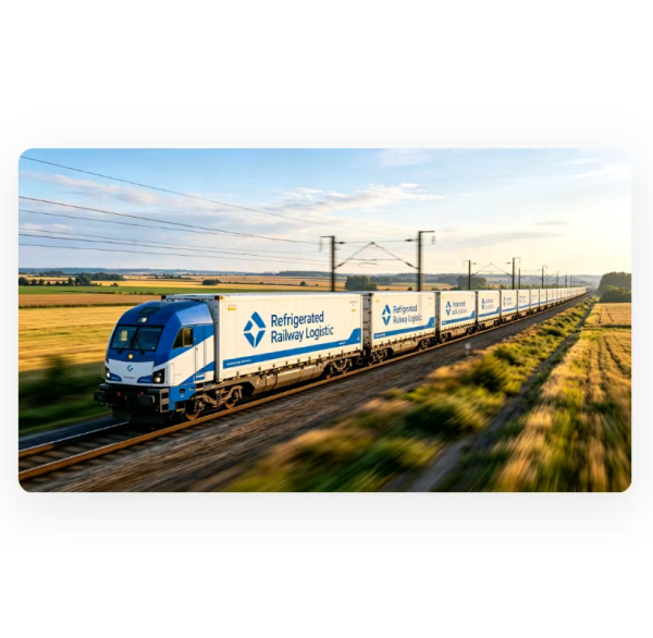 Cross Border Railway Freight Service , Refrigerated Railway Logistics Solution