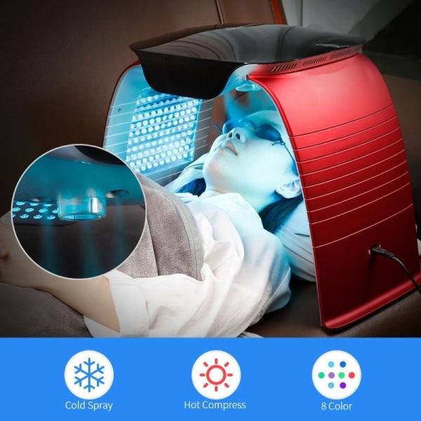Estheticians Beauty Led Facial Equipment Pdt Light Therapy With Steam Red Light Belt Therapy