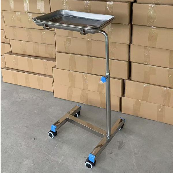 Table de soins en acier inoxydable Table d' instruments chirurgicaux Table réglable en hauteur