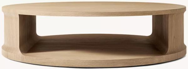 Meubles de table à café modernes et ronds personnalisables avec toit en bois pour le salon