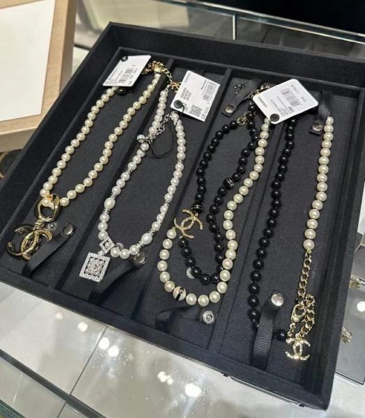 Elegant Design Crystal Pearl Necklace Luxury Necklaces With Copper Chain