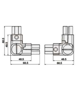AL-36 Aluminum Alloy Tube Connector Anodized Internal Three Way Connector