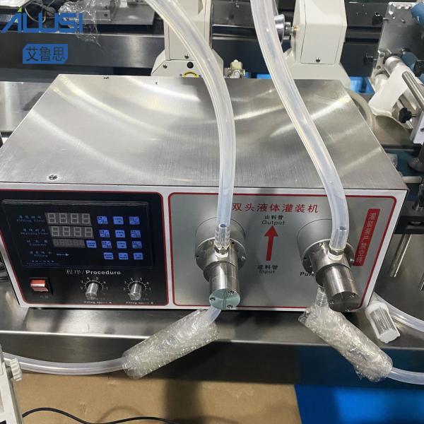 Double Head Magnetic Pump Liquid Filling Machine Liquor Beverage Edible Oil