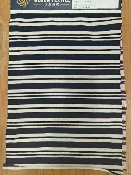 Tejido de punto a rayas de doble hilo de algodón [Suministro directo de fábrica] - Tejido de punto a rayas nítido y lavable para camisetas/camisas POLO,