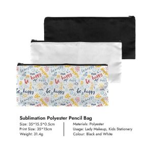 DIY Custom Sublimation Make Up Bag Personalized Pencil Pouch Cosmetic Bag