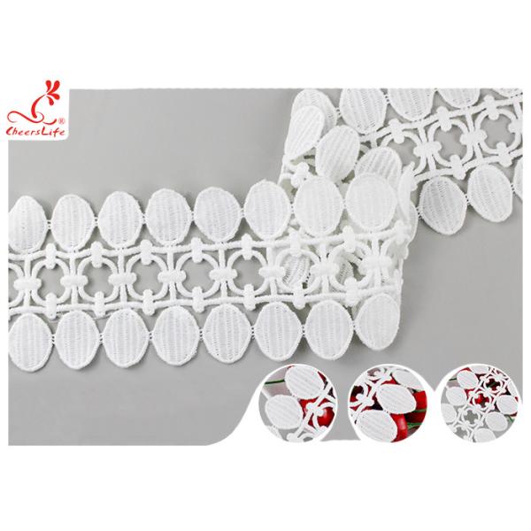 Полиэстер вышил шнурку гипюра расстворимому в воде/выпушке шнурка Пом Пом