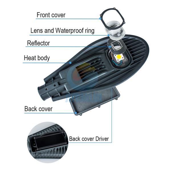 Ornamental Outdoor LED Street Lights Cold White Color Slim Aluminum Alloy Material Body