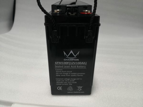 Flat Rechargeable Flooded Lead Acid Battery / Deep Cycle Battery For Solar Storage