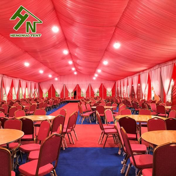 200 People Aluminium Frame Tent Red Colorful Large Wedding Marquee