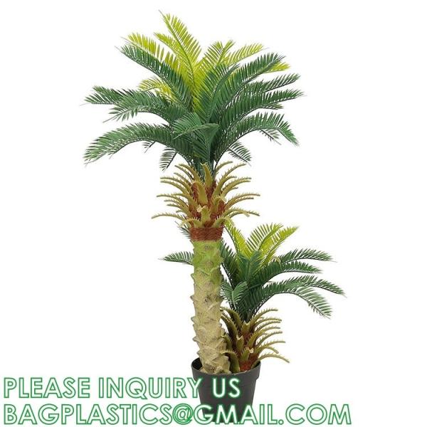 Gorgeous Cycas Revoluta Sago Palm Tree Artificial Plant with Nursery Pot, Feel Real Technology, 28 Long & Giant