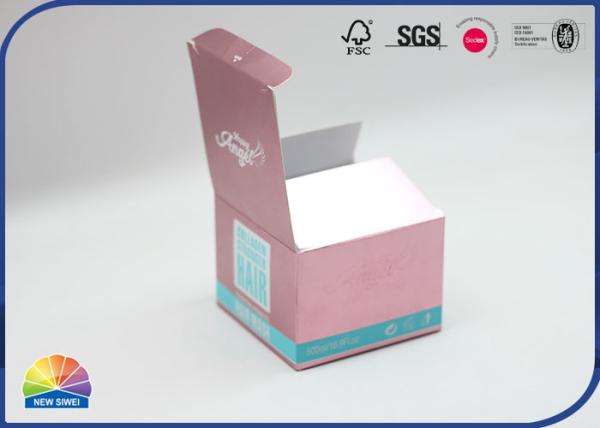 Caixa de papel revestida Matte Lamination da caixa de dobramento do costume dos cosméticos